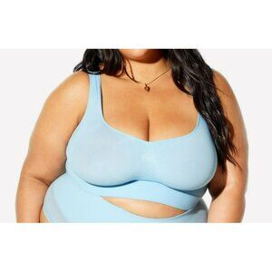 Yitty Women's Nearly Naked Shaping Midi Bra Light Blue Plus size 5X NWT New